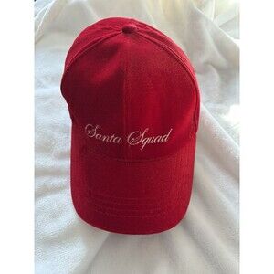 Christmas Velvet Ball Cap Red Holiday Wear Collectioneighteen “ Santa Squad”
